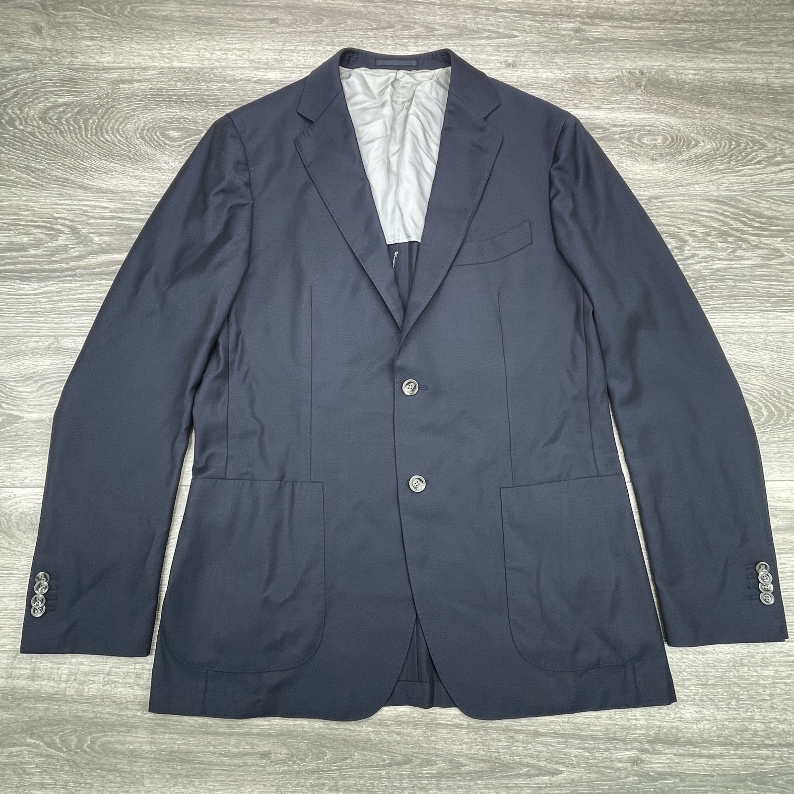 Suitsupply Blazer Mens 46l Navy Blue Pure Wool Guabello Jacket Sport Coat Lined